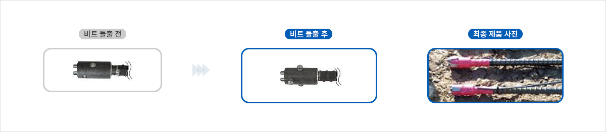 비트 돌출 전후